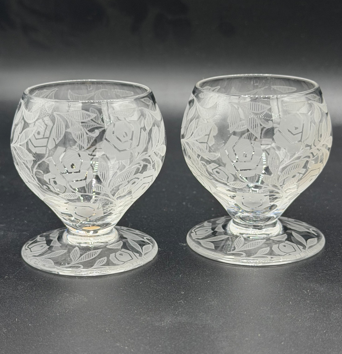 6 Verres à Apéritif en Cristal de Baccarat modèle Fontenay Art déco-photo-4