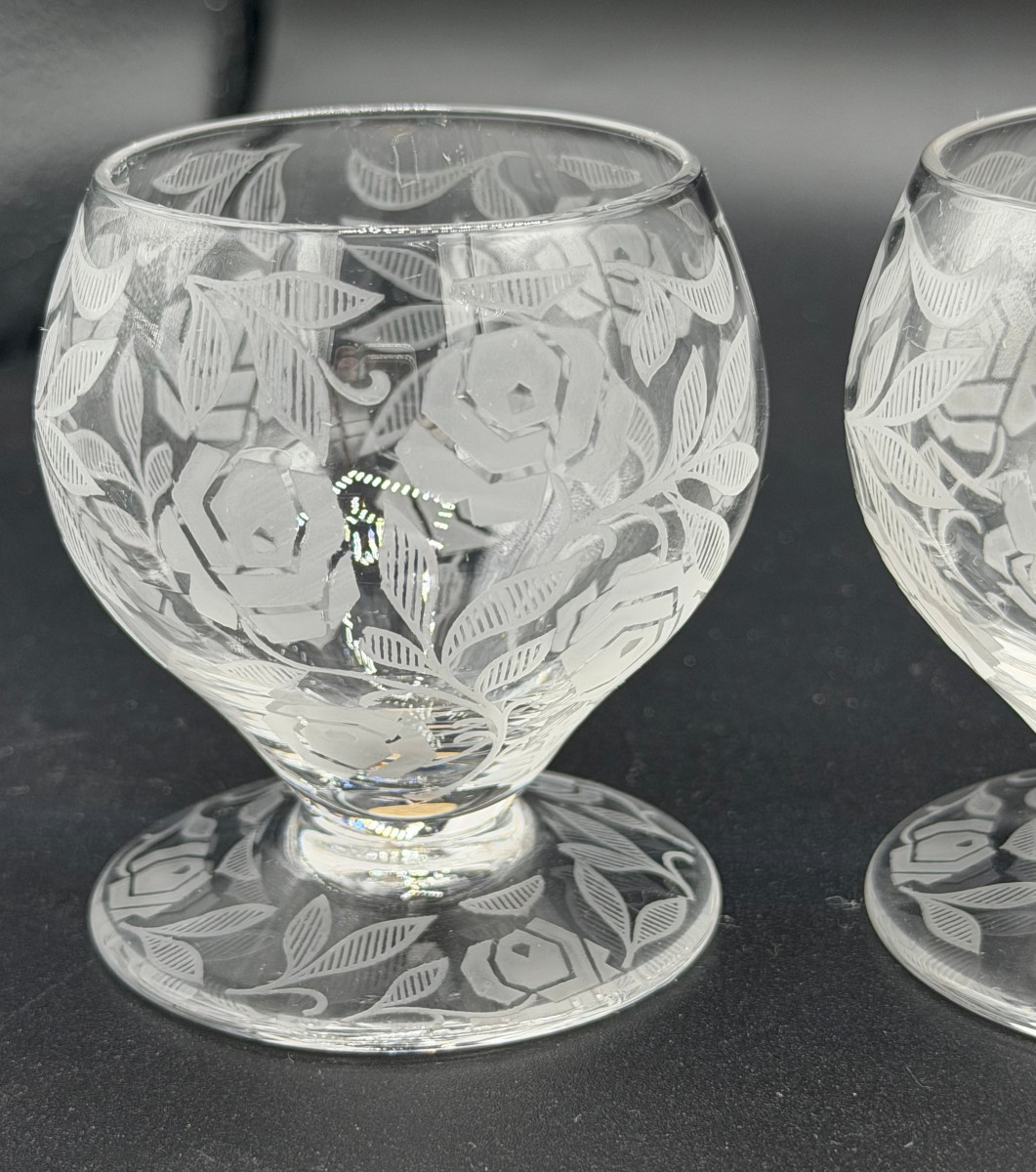 6 Verres à Apéritif en Cristal de Baccarat modèle Fontenay Art déco-photo-1