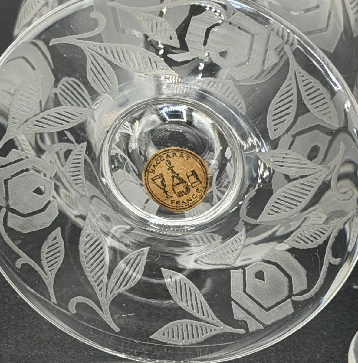 6 Verres à Apéritif en Cristal de Baccarat modèle Fontenay Art déco-photo-3