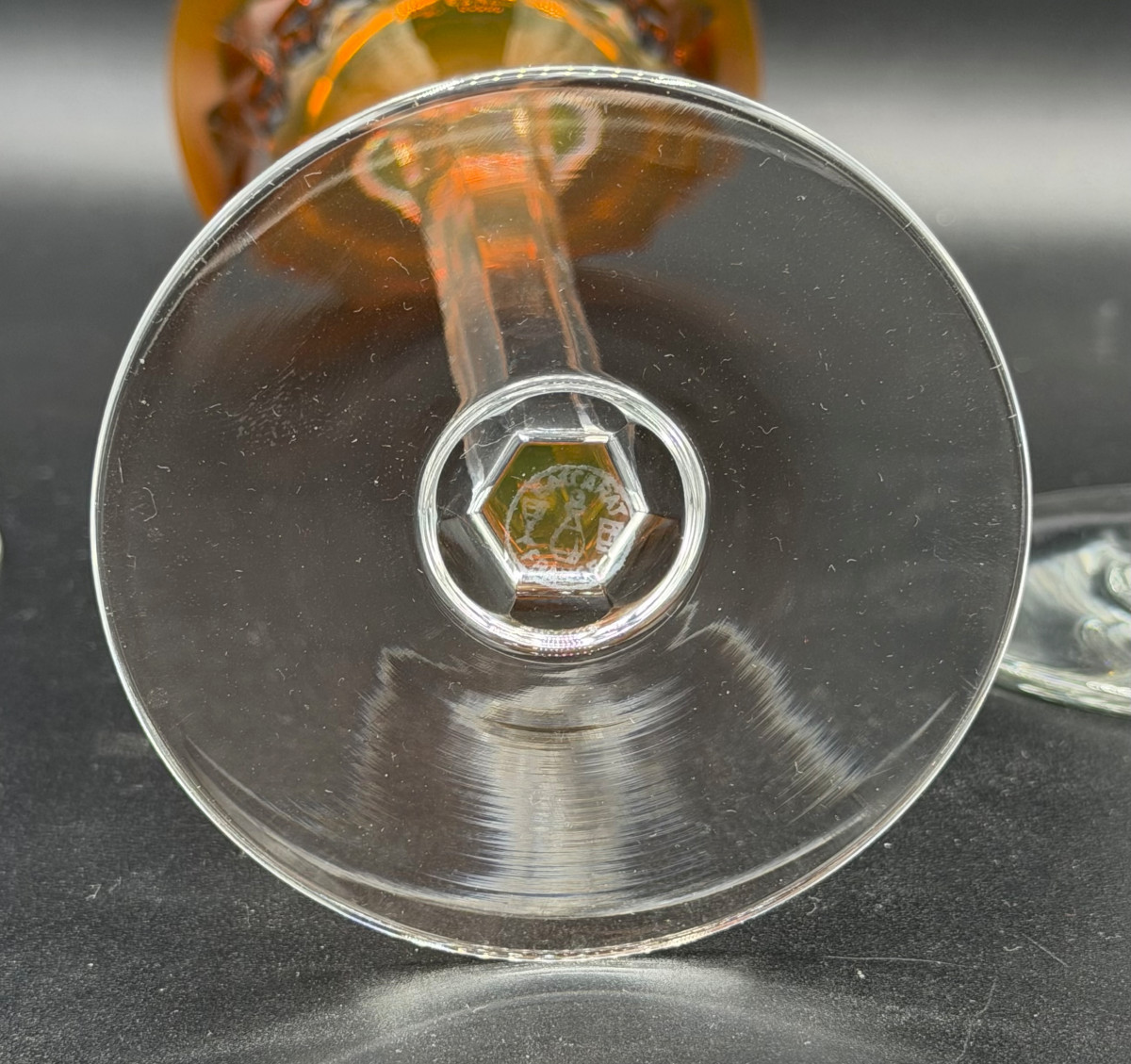 4 Roemer Rhine Wine Glasses In Baccarat Crystal Navarre Model-photo-4