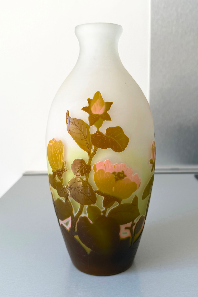 Vase Art Nouveau aux Magnolias Emile Gallé à Nancy-photo-3