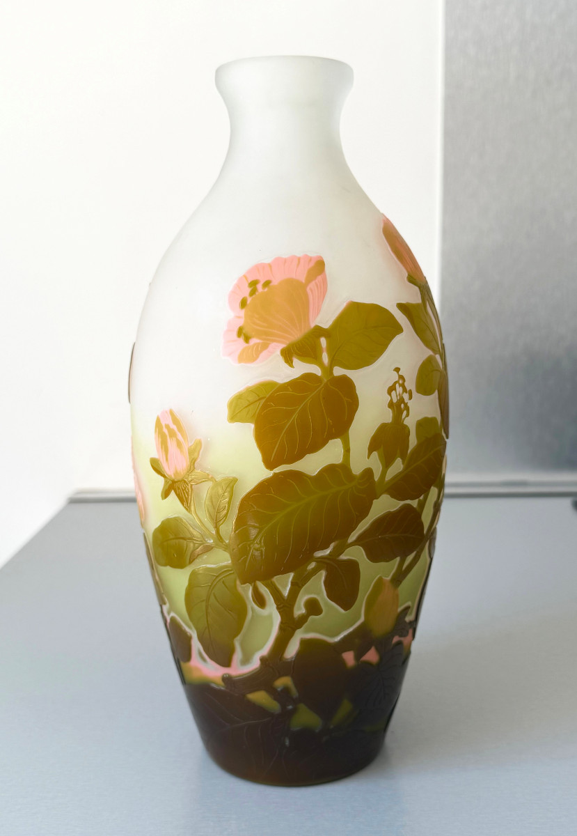 Vase Art Nouveau aux Magnolias Emile Gallé à Nancy-photo-2