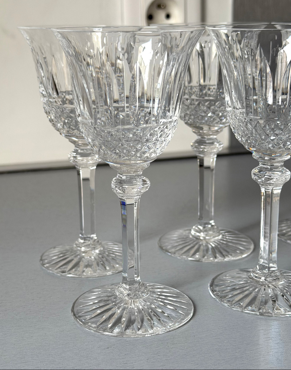 6 Verres à Vin Blanc ou Porto en Cristal Saint Louis modèle Tommy -photo-2