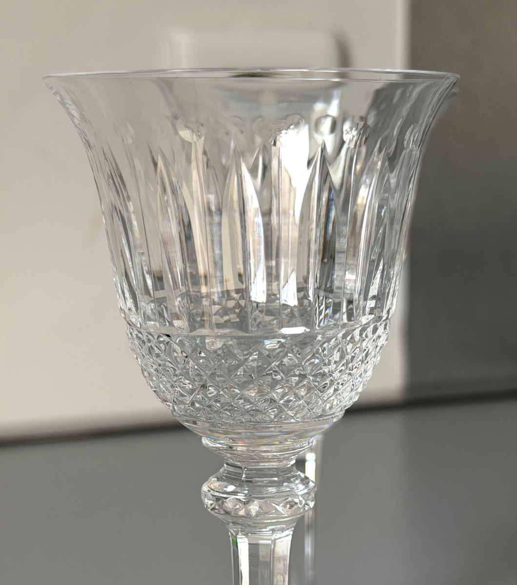 6 Verres à Vin Blanc ou Porto en Cristal Saint Louis modèle Tommy -photo-3