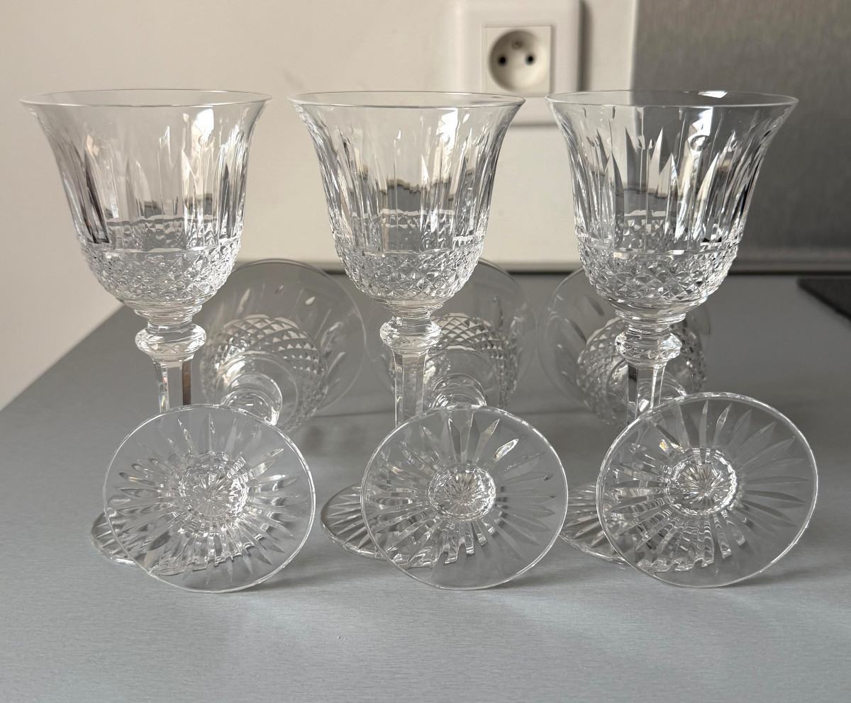 6 Verres à Vin Blanc ou Porto en Cristal Saint Louis modèle Tommy-photo-4