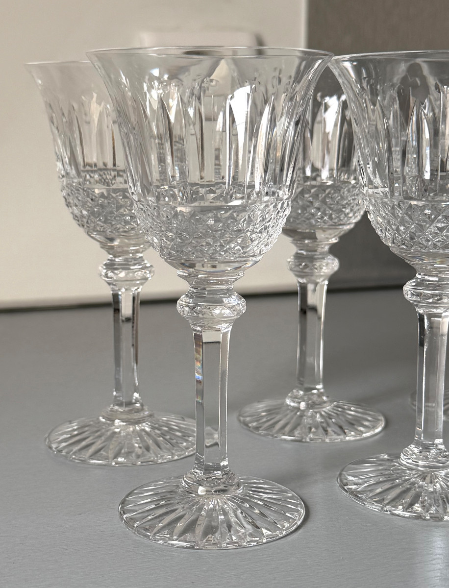 6 Verres à Vin Blanc ou Porto en Cristal Saint Louis modèle Tommy-photo-2
