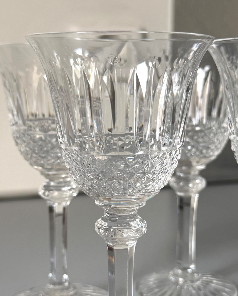 6 Verres à Vin Blanc ou Porto en Cristal Saint Louis modèle Tommy-photo-3