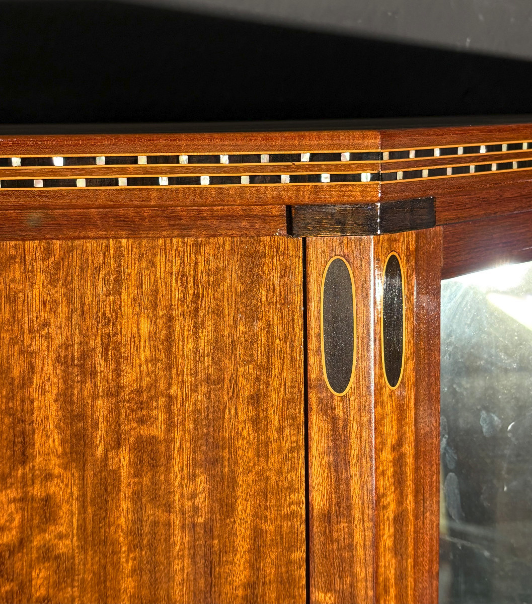 Maurice Dufrene Stamped Marquetry Art Deco Display Case Era Majorelle-photo-3