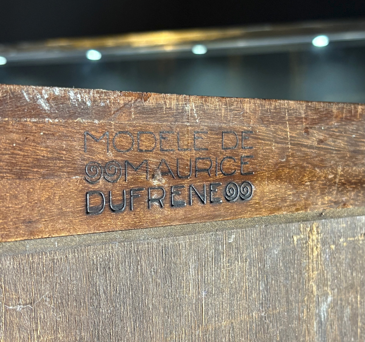 Maurice Dufrene Stamped Marquetry Art Deco Display Case Era Majorelle-photo-4