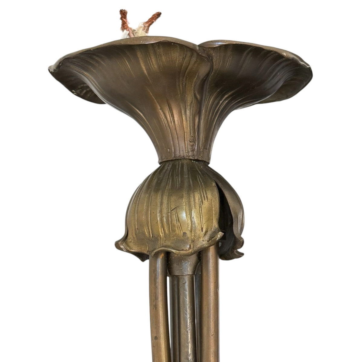 Art Nouveau Bronze Chandelier Jean Auguste Dampt Era Majorelle-photo-1