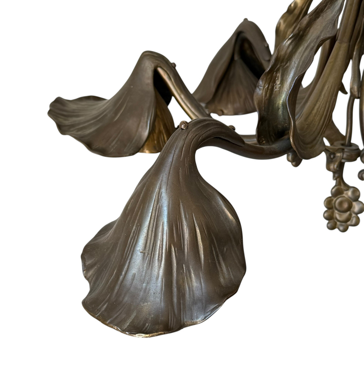 Art Nouveau Bronze Chandelier Jean Auguste Dampt Era Majorelle-photo-5