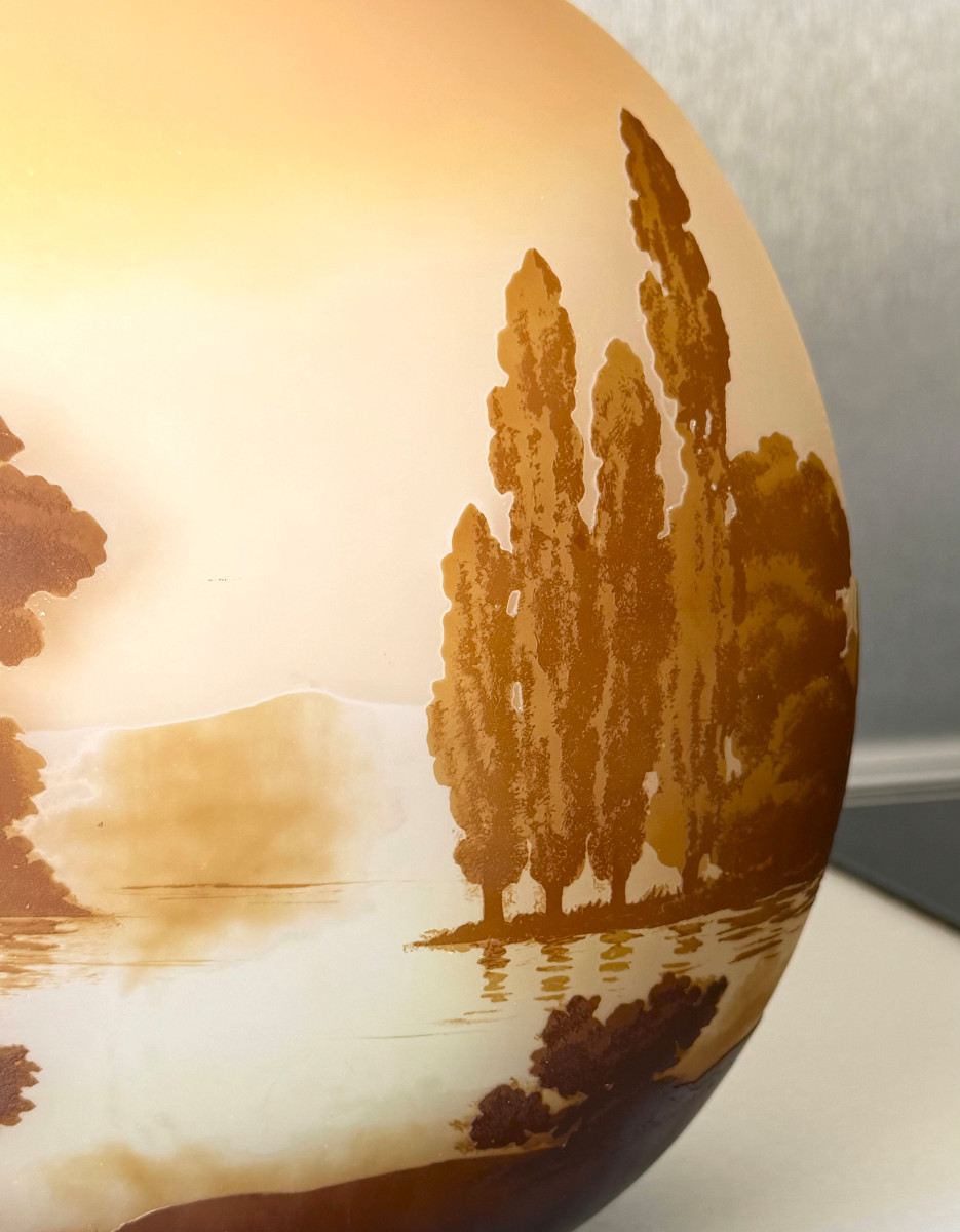 Important Art Nouveau Gourd Vase By Emile Gallé In Nancy-photo-6