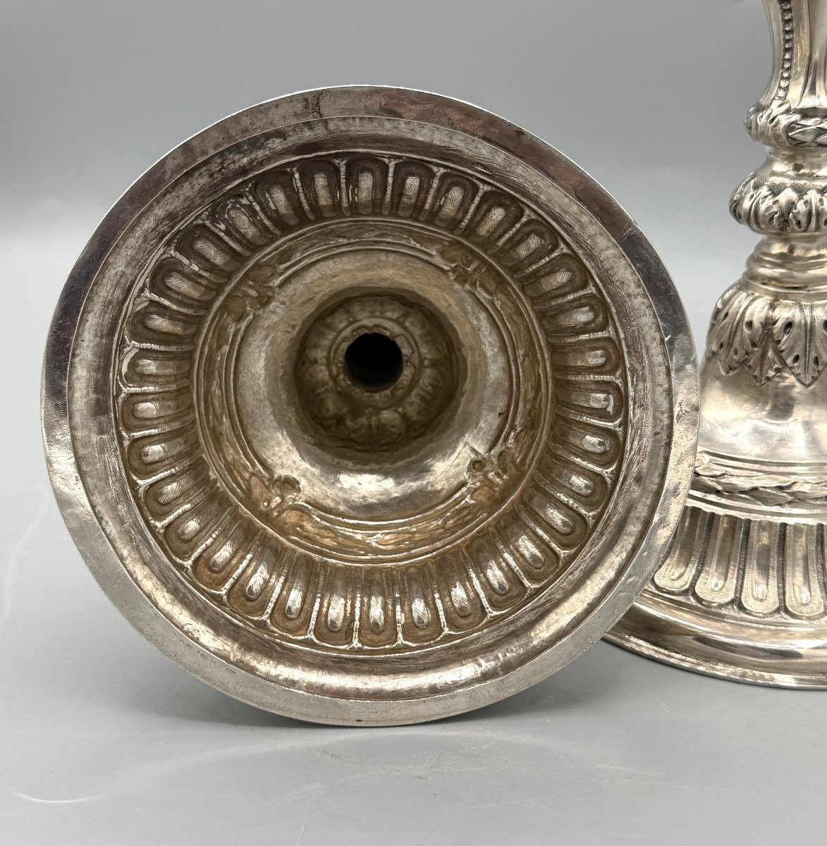 Bruxelles 1778 Pair Of Solid Silver Flambeaux 18th Century Candlesticks-photo-5