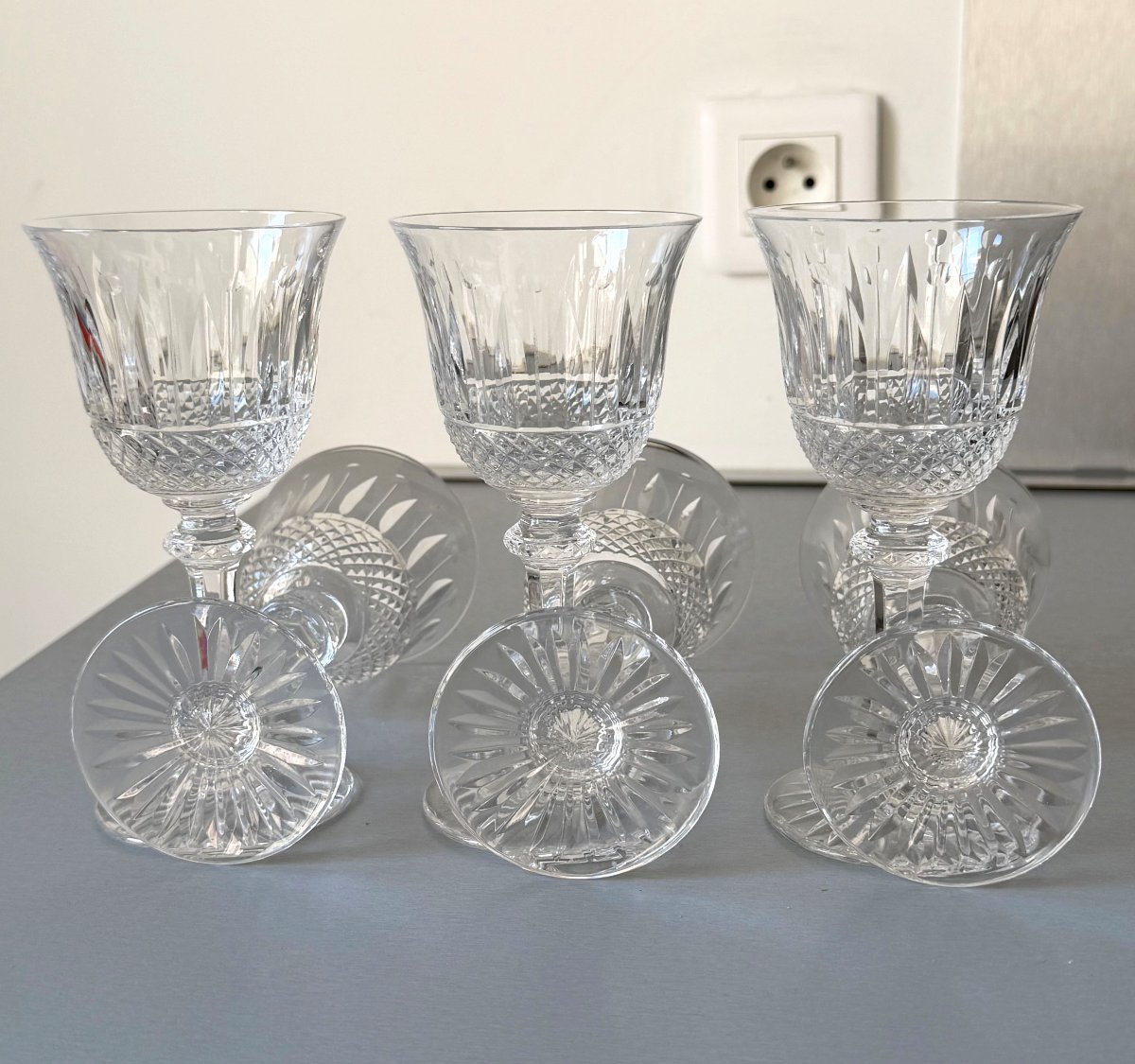 6 Verres à Vin en Cristal Saint Louis modèle Tommy-photo-4