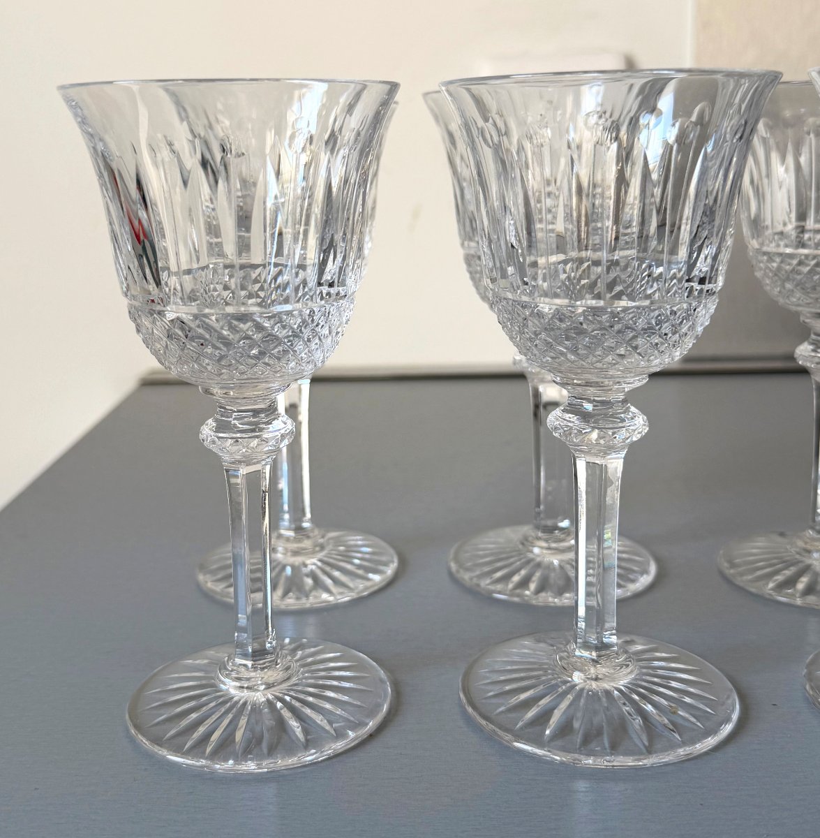 6 Verres à Vin en Cristal Saint Louis modèle Tommy-photo-1