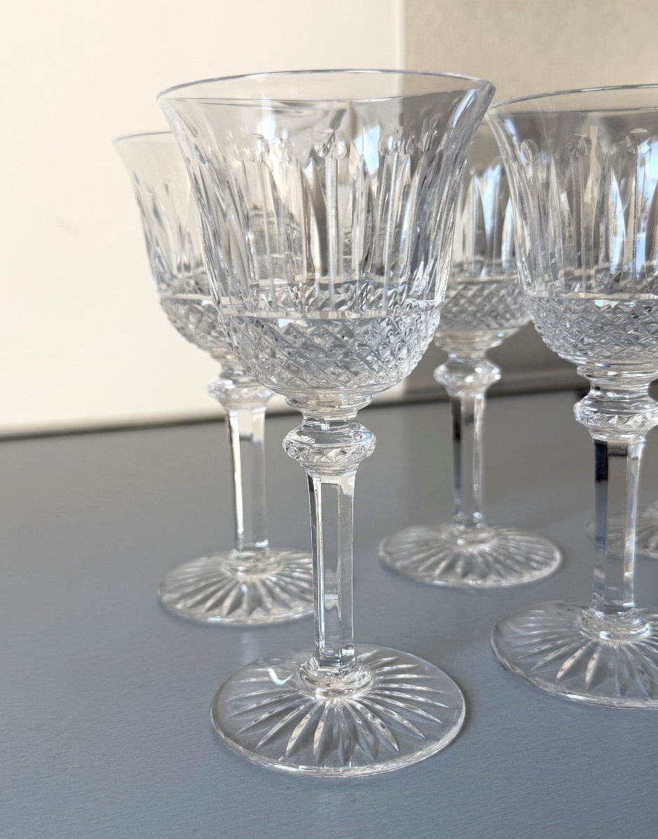 6 Verres à Vin en Cristal Saint Louis modèle Tommy-photo-2