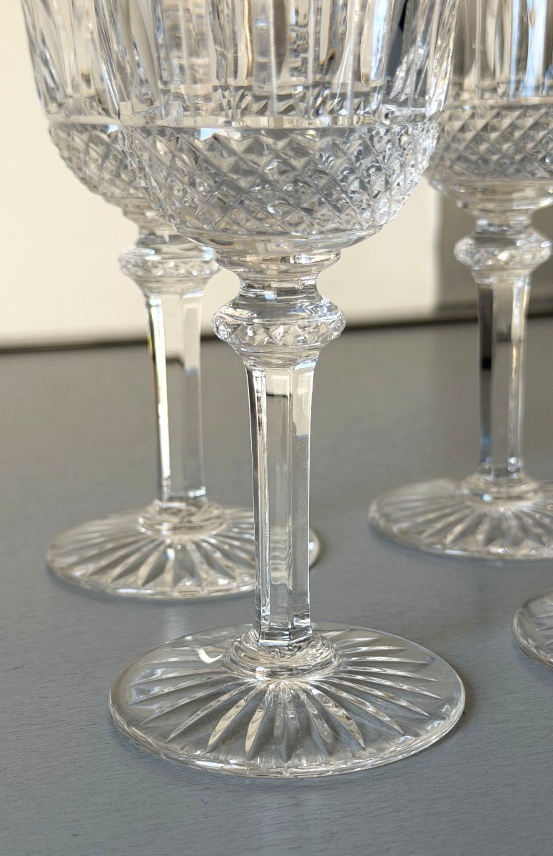 6 Verres à Vin en Cristal Saint Louis modèle Tommy-photo-4