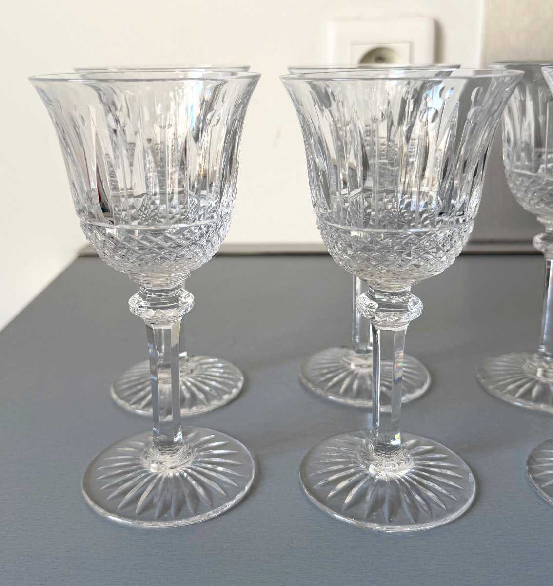 6 Verres à Vin en Cristal Saint Louis modèle Tommy-photo-1