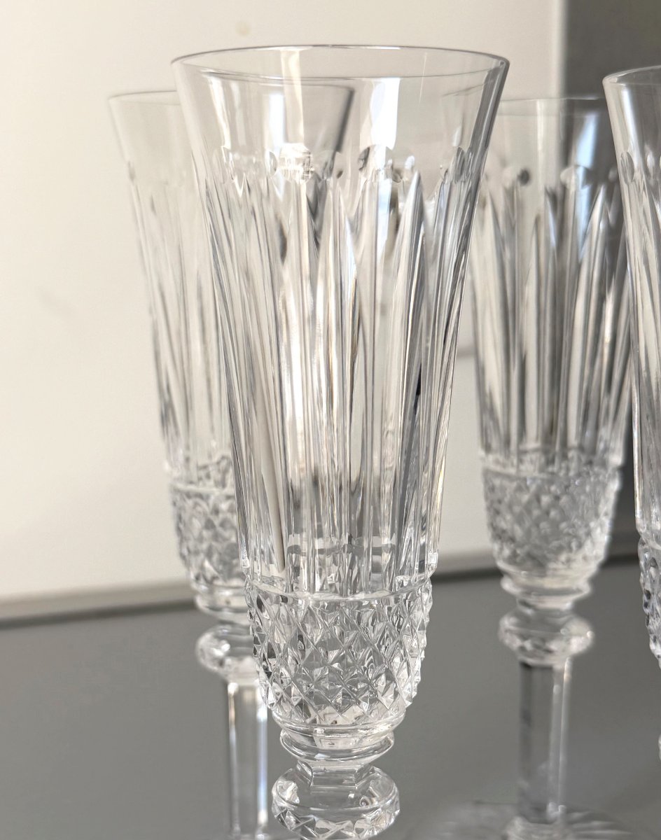 6 Flûtes à Champagne en Cristal Saint Louis modèle Tommy-photo-3