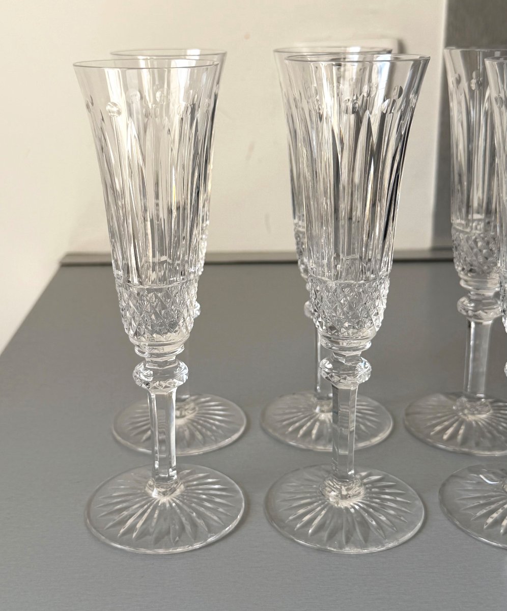6 Flûtes à Champagne en Cristal Saint Louis modèle Tommy-photo-1