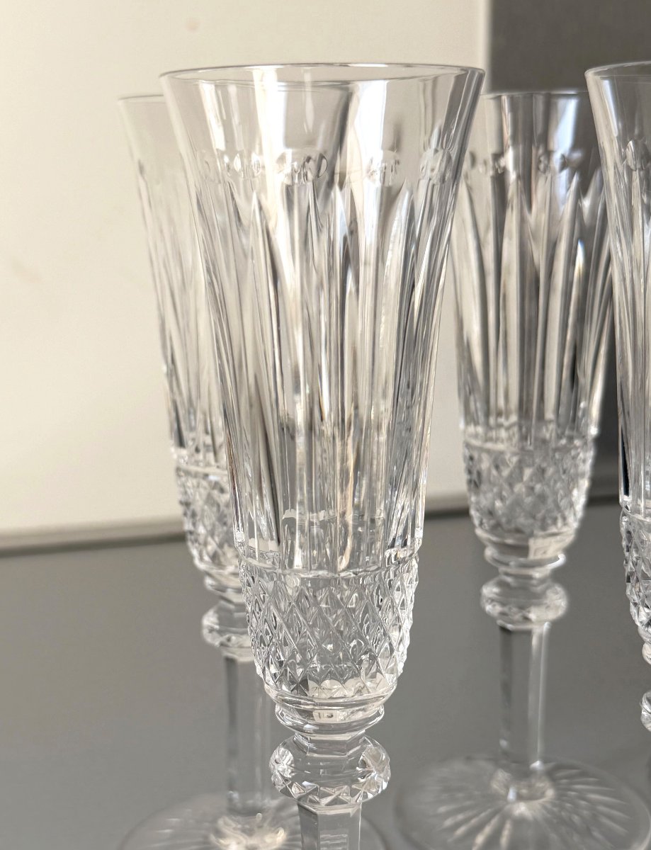 6 Flûtes à Champagne en Cristal Saint Louis modèle Tommy-photo-3