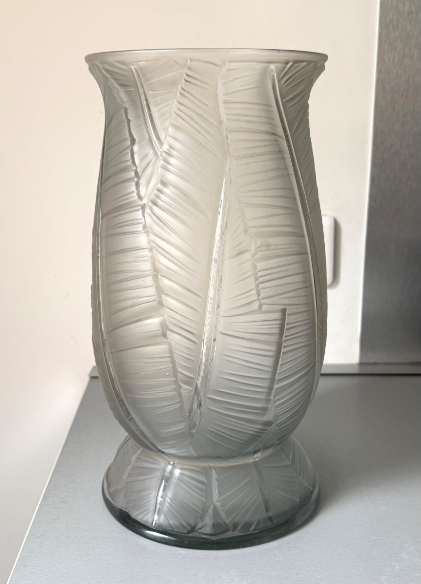 Art Deco Vase "the Banana Tree" By Henri Dieupart And Simonet Frères (publisher)