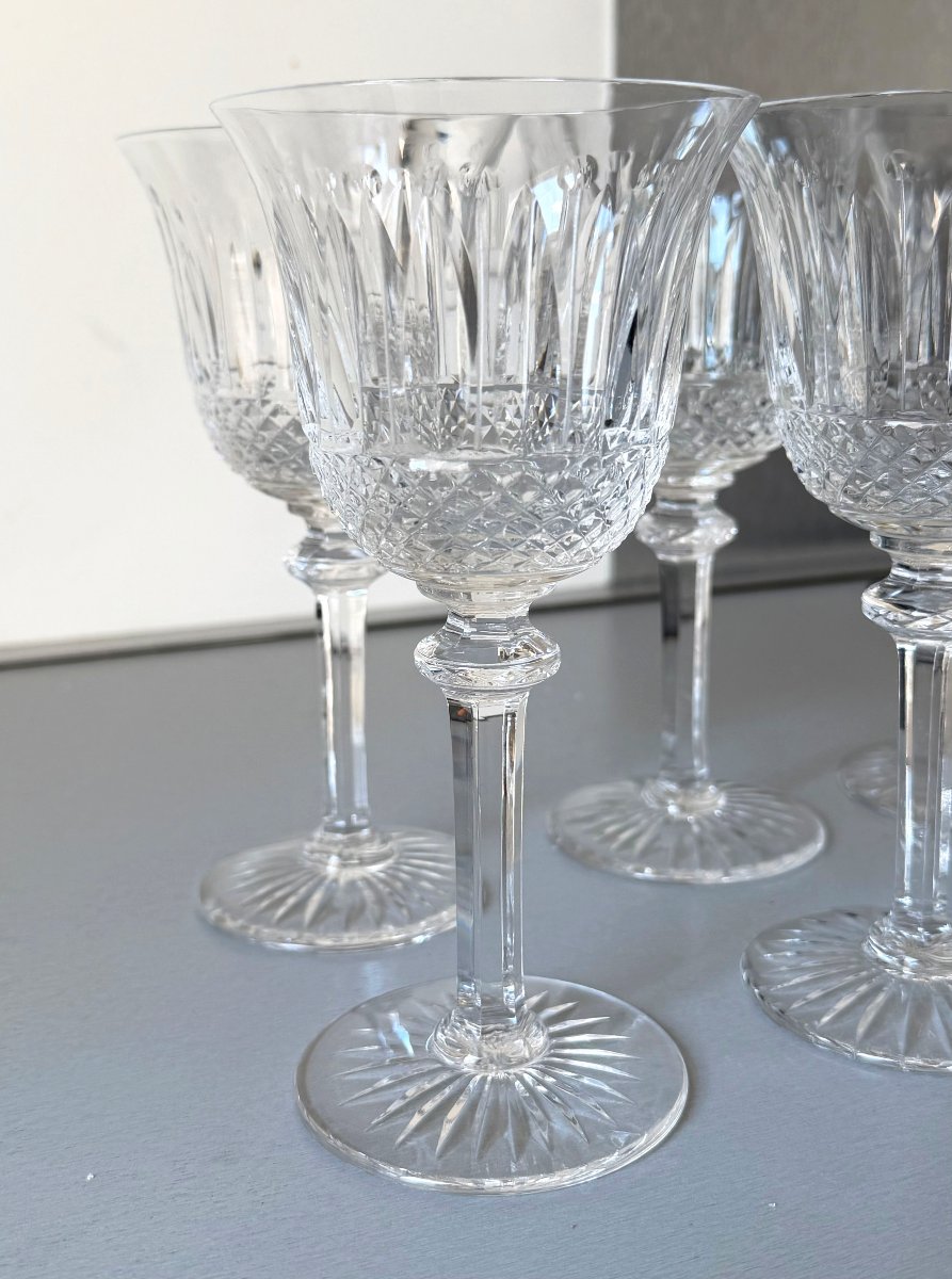 6 Saint Louis Crystal Water Glasses, Tommy Model-photo-2