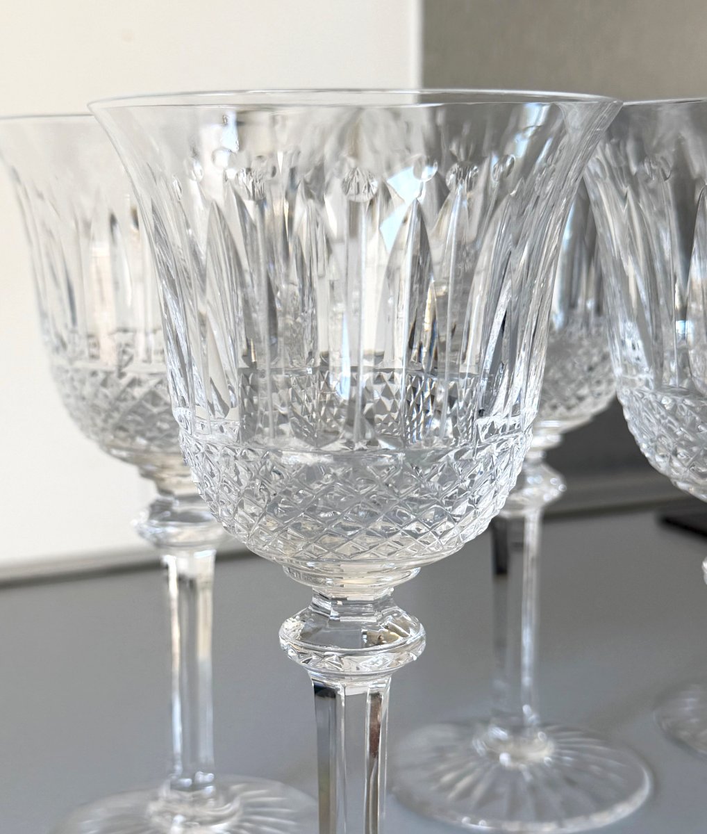 6 Saint Louis Crystal Water Glasses, Tommy Model-photo-3