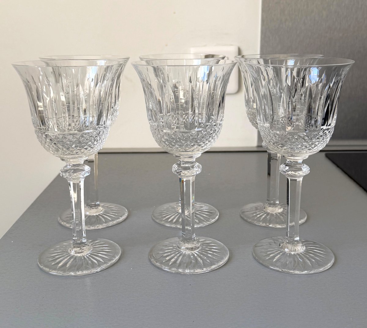 6 Verres à Eau en Cristal Saint Louis modèle Tommy-photo-2