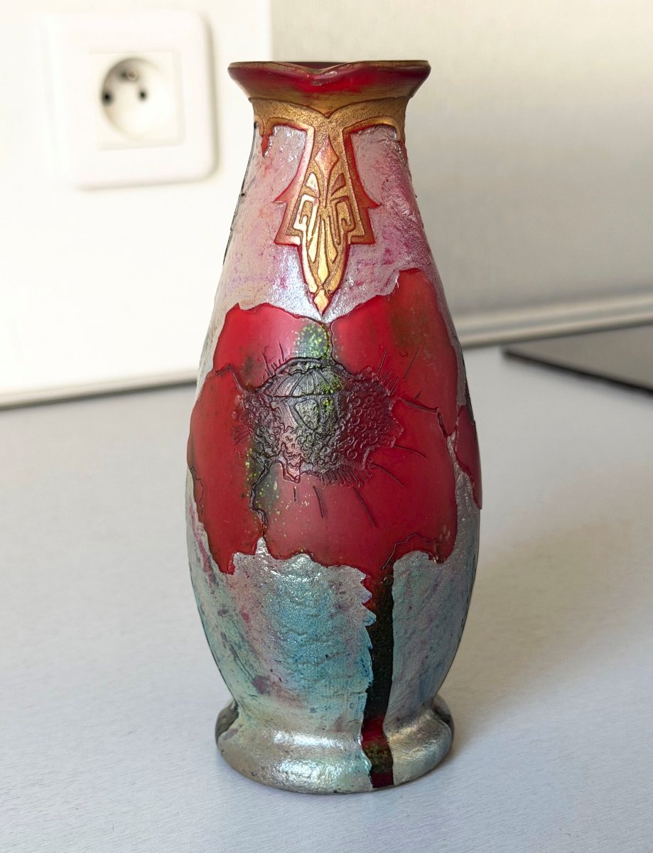 Legras Art Nouveau Vase, Indiana Series
