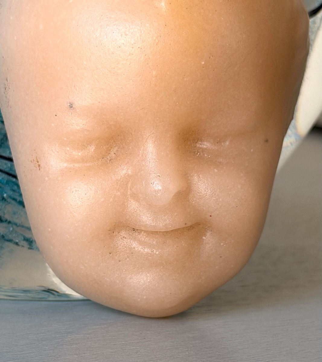 "child's Head" Glass Paste Mask By Georges Despret, Art Nouveau-photo-1