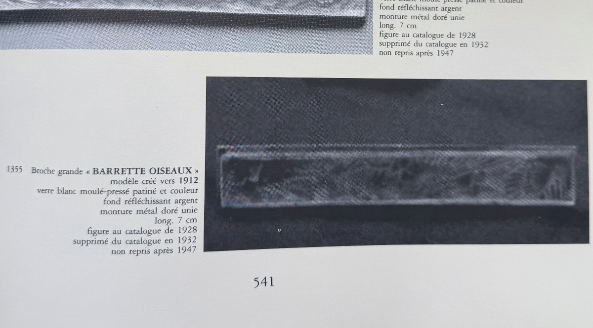 René Lalique Art Deco "bird Barrette" Brooch-photo-4