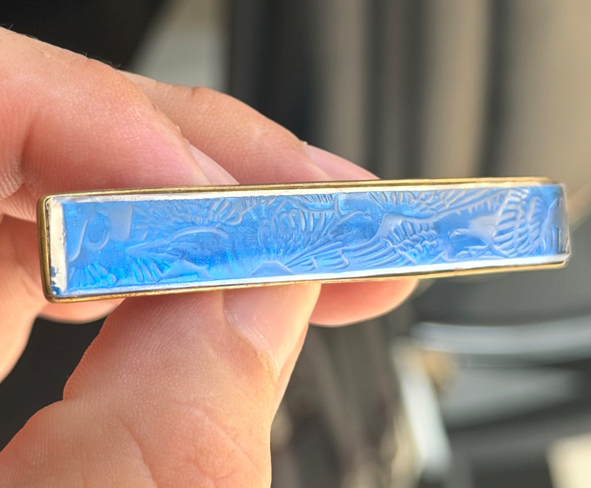 René Lalique Art Deco "bird Barrette" Brooch-photo-3