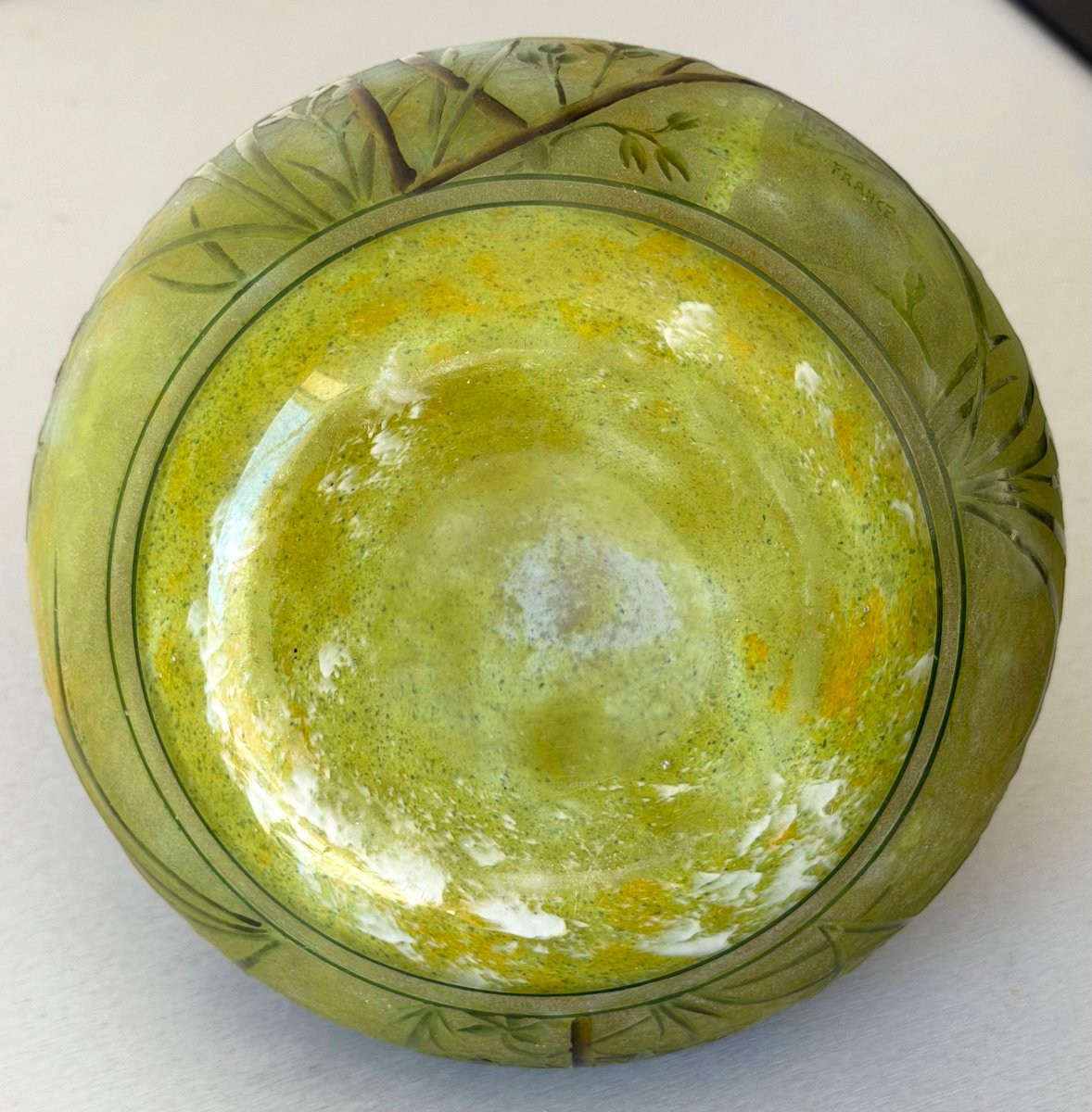 Imposant vase Art Nouveau aux Daphnés Daum Nancy-photo-8