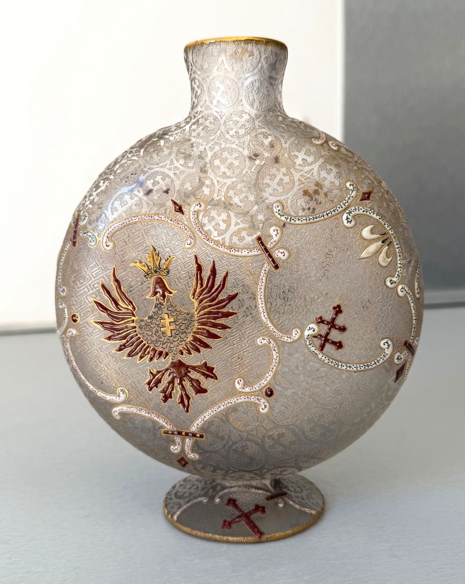 Vase Art Nouveau "Domrémy la Pucelle" Daum Nancy 1892-photo-2