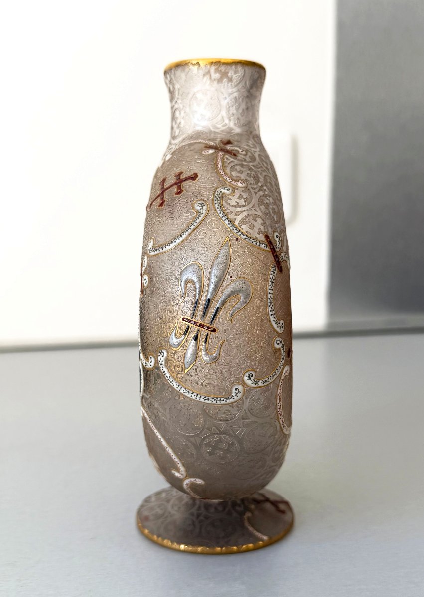 Vase Art Nouveau "Domrémy la Pucelle" Daum Nancy 1892-photo-3