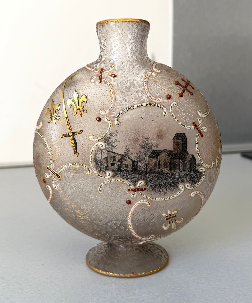 Vase Art Nouveau "Domrémy la Pucelle" Daum Nancy 1892