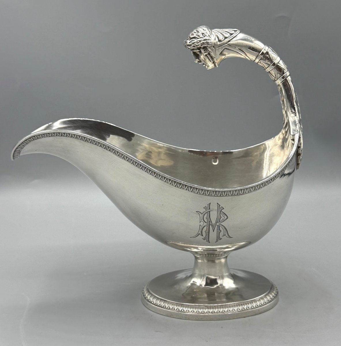Solid Silver Saucière In The Empire Style By Silversmith J. A. B., Paris