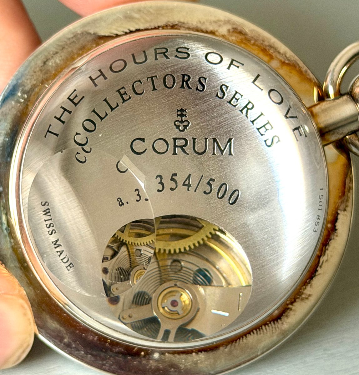 Corum Solid Silver Desk Clock "the Hours Of Love" Erotic Limited Edition-photo-2