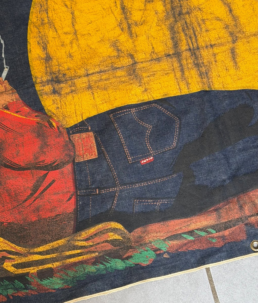 Vintage Levi's Advertising Banner, Circa 1950-photo-3