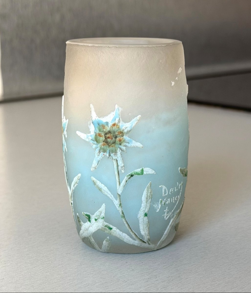 Daum Nancy "edelweiss" Art Nouveau Vase-photo-3