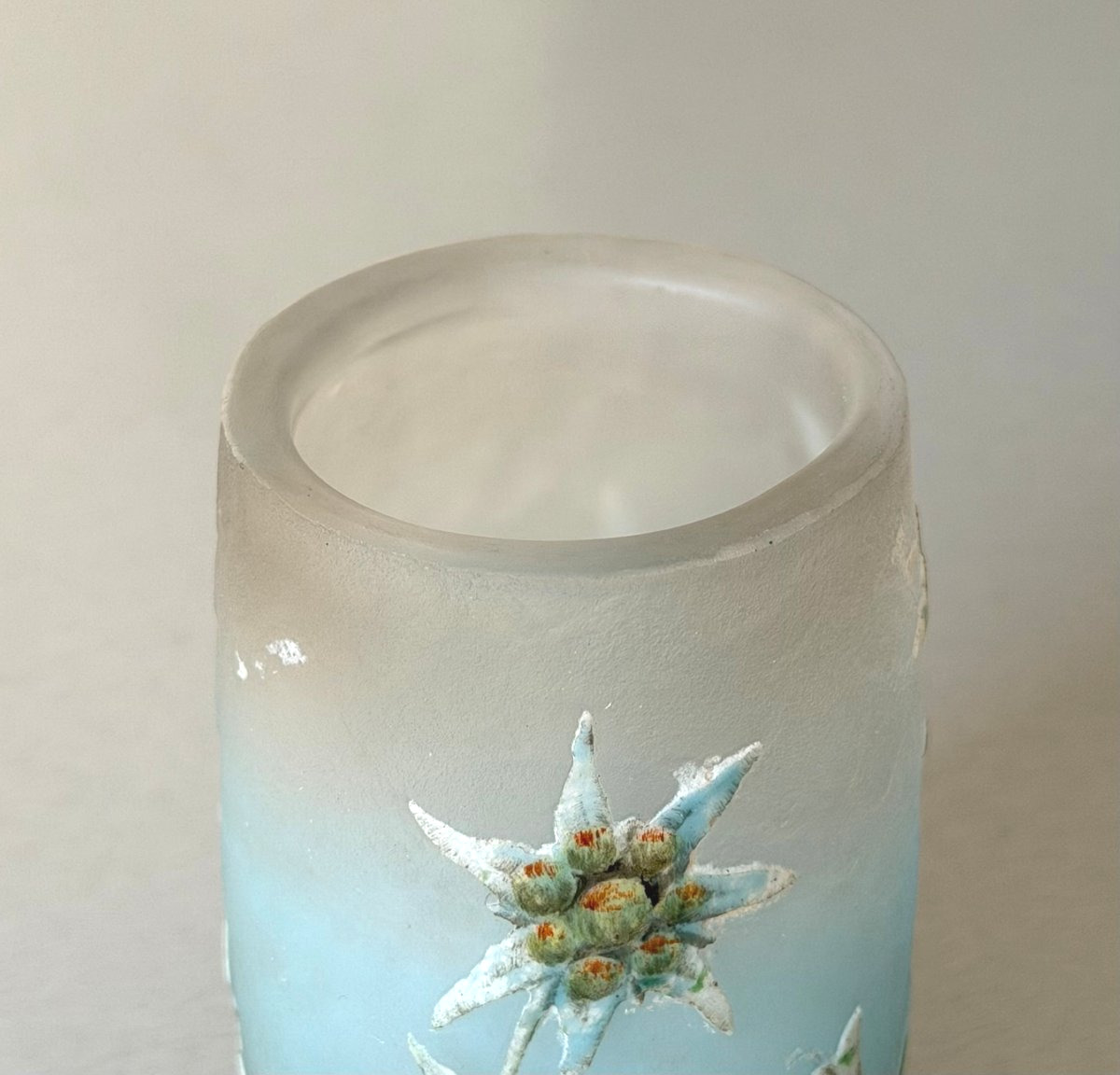 Daum Nancy "edelweiss" Art Nouveau Vase-photo-4