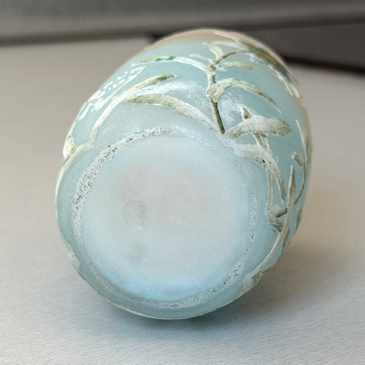 Daum Nancy "edelweiss" Art Nouveau Vase-photo-8