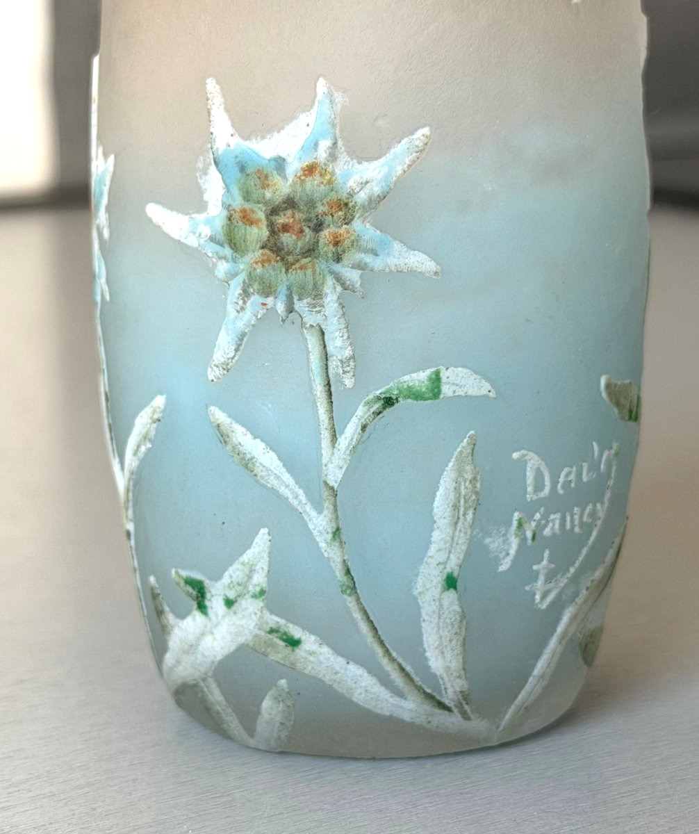 Daum Nancy "edelweiss" Art Nouveau Vase-photo-4