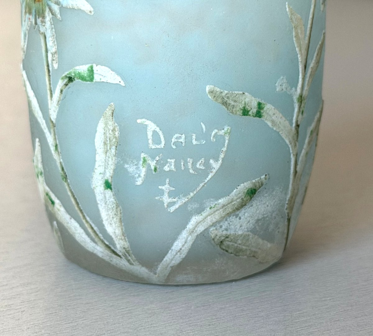 Daum Nancy "edelweiss" Art Nouveau Vase-photo-7