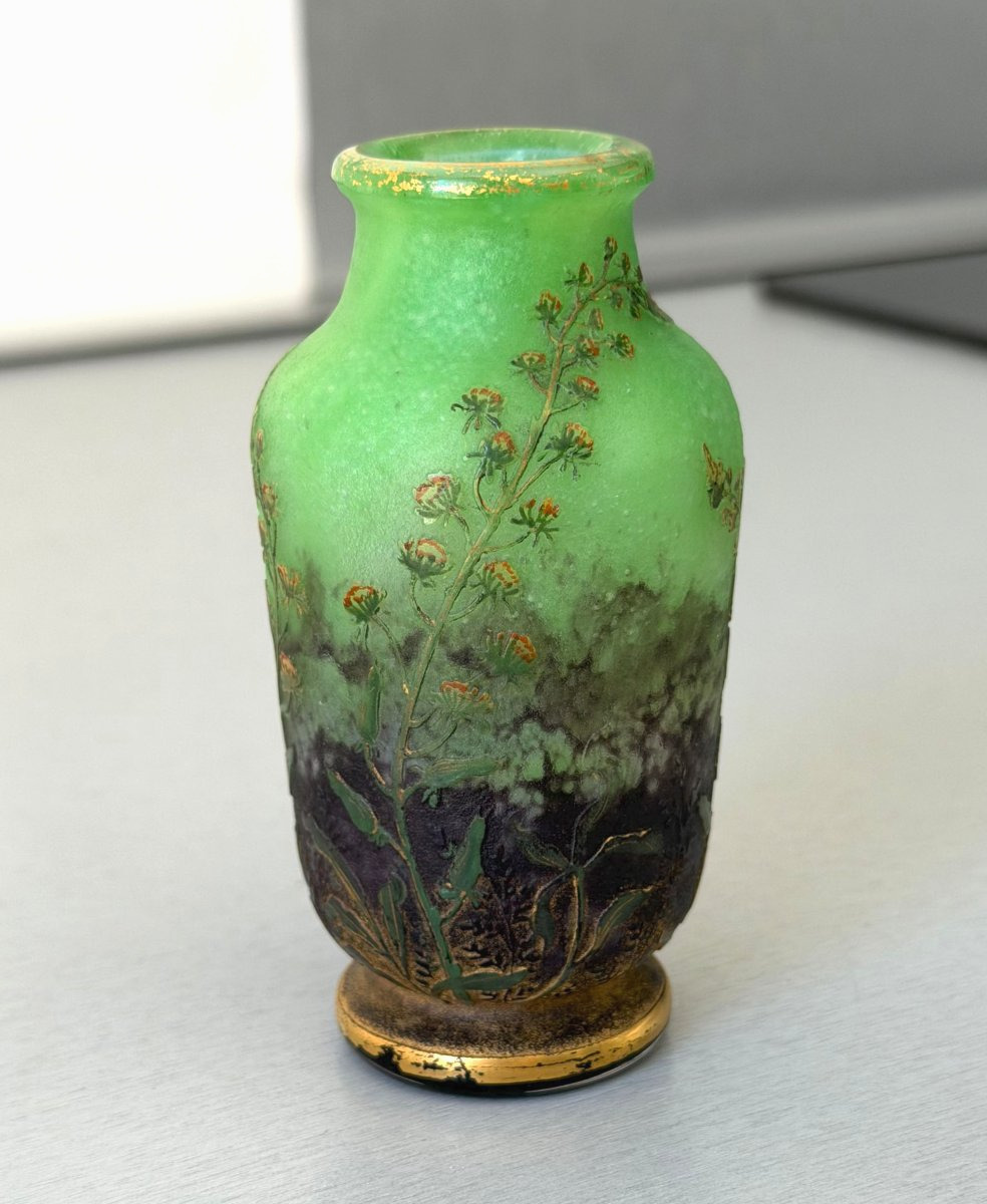 Daum Nancy "résédas" Art Nouveau Vase-photo-3