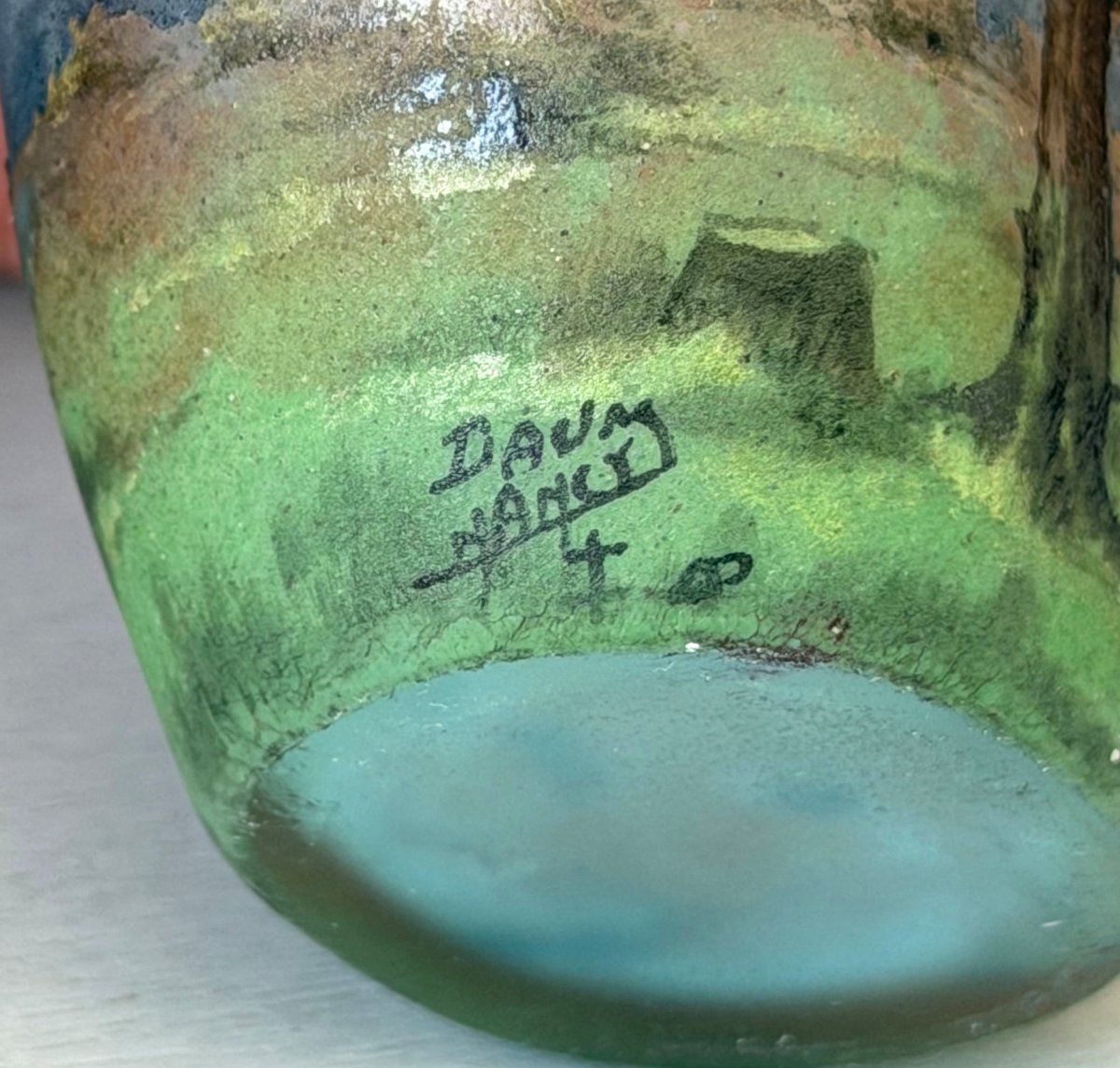 Art Nouveau Vase With A Rural Landscape Design By Daum Nancy-photo-8