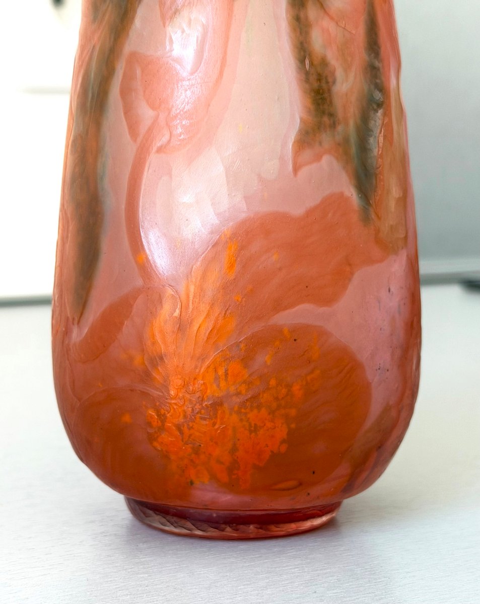 Rare vase Art Nouveau à décor Intercalaire Emile Gallé à Nancy-photo-4