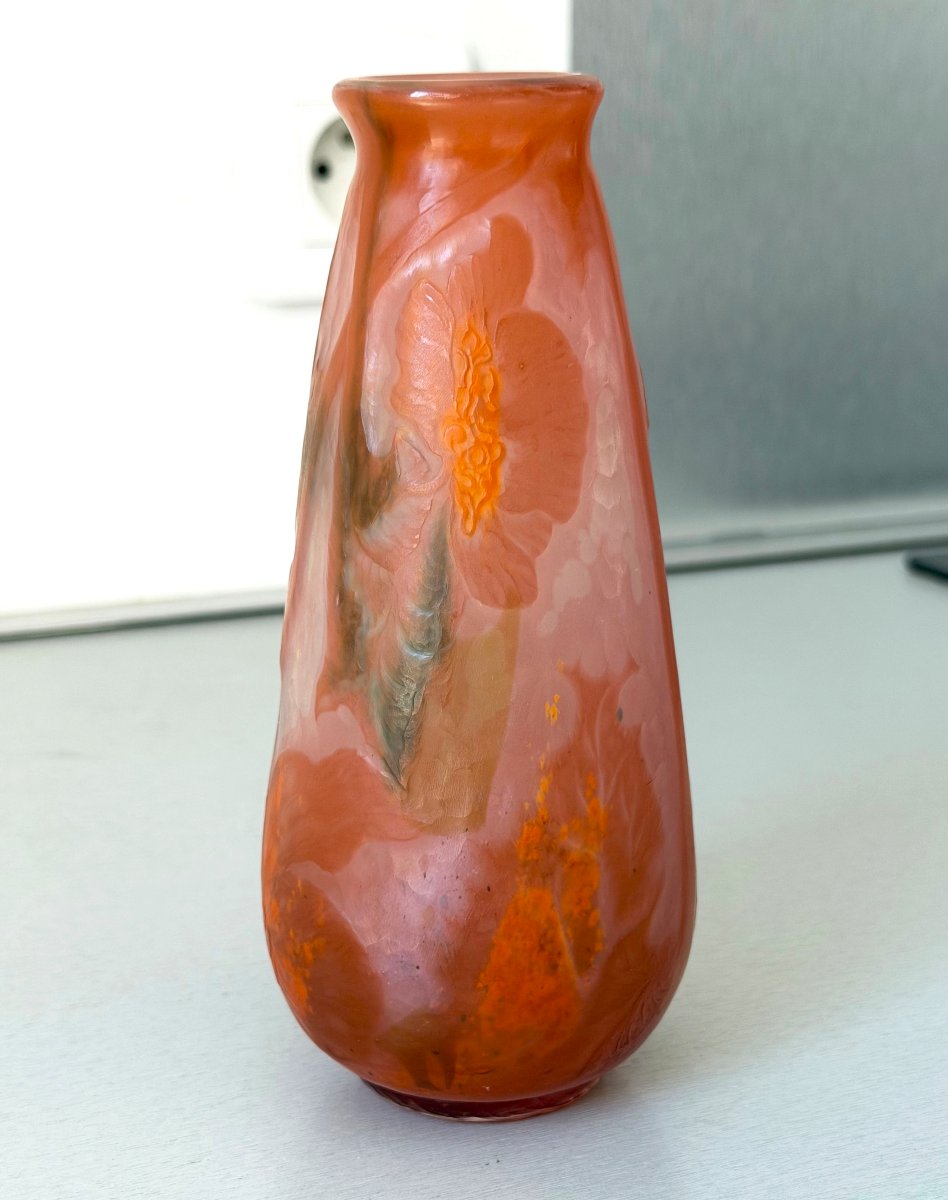 Rare vase Art Nouveau à décor Intercalaire Emile Gallé à Nancy