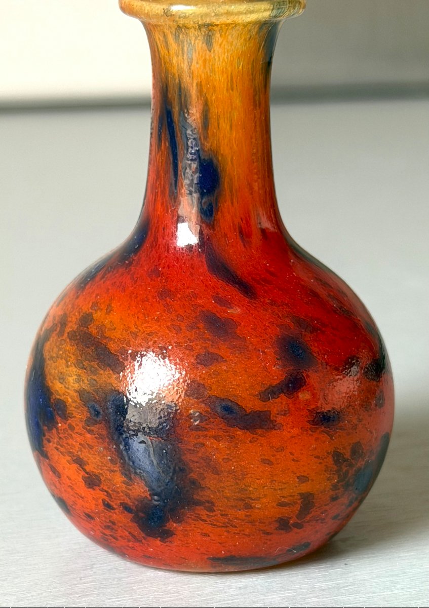 "bijou" Art Deco Vase By Charles Schneider - Le Verre Français-photo-2